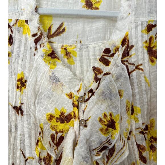 NWT Free People Naya Print Top in Ivory Combo - Picture 8 of 11